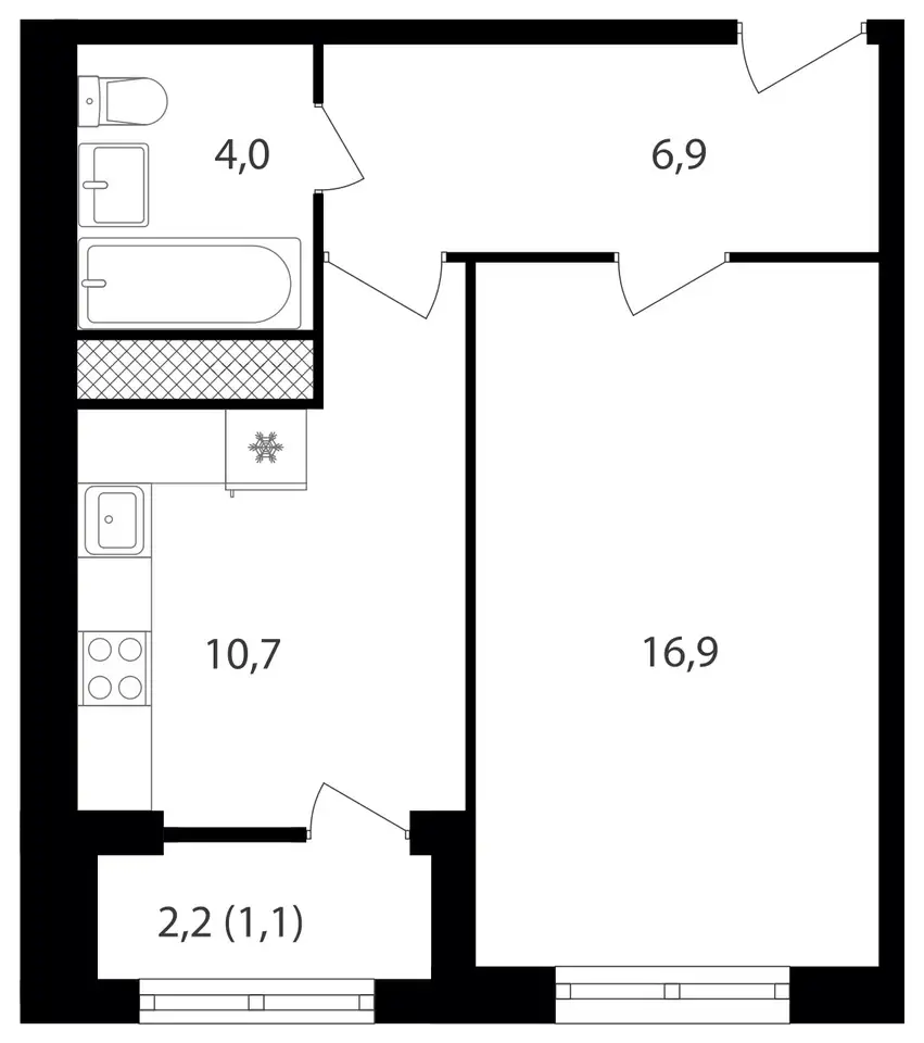 Студия, 39,60 м², 17 эт., ЖК Михалковский, фотография 1