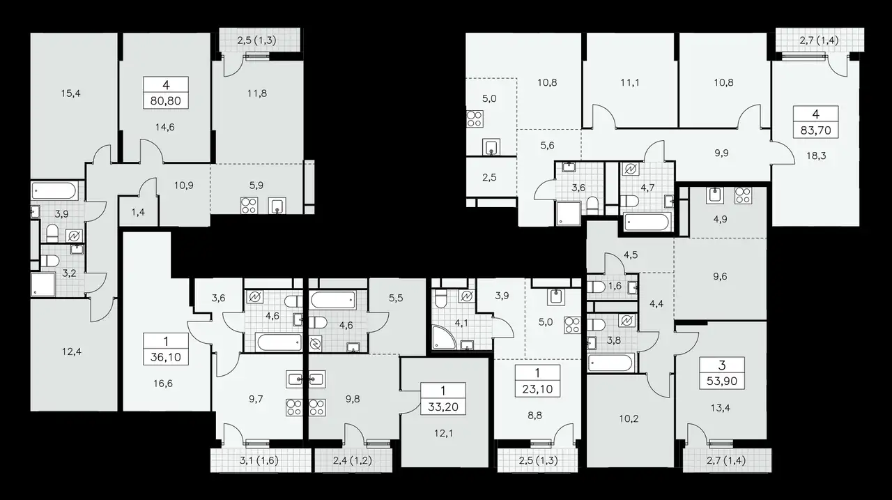 3-х комнатная квартира, 80,80 м², 11 эт., ЖК Южные сады, фотография 2
