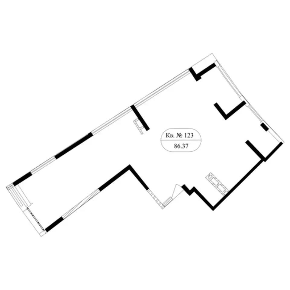 3-х комнатная квартира, 79,26 м², 15 эт., ЖК Маршал, фотография 1