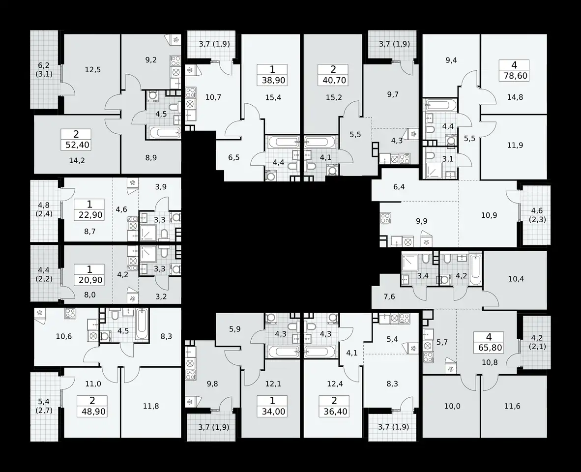 2-х комнатная квартира, 40,40 м², 8 эт., ЖК Деснаречье, фотография 1