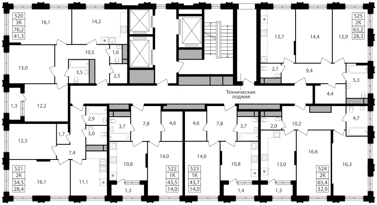 2-х комнатная квартира, 63,20 м², 11 эт., ЖК Варшавские ворота, фотография 1
