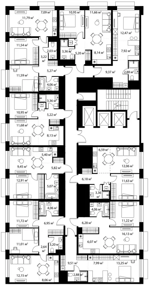 3-х комнатная квартира, 56,59 м², 9 эт., ЖК Life-Варшавская, Лайф-Варшавская, фотография 2