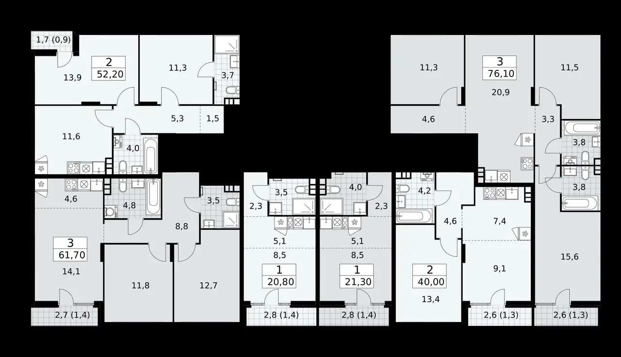 1-но комнатная квартира, 39,50 м², 14 эт., ЖК Деснаречье, фотография 1