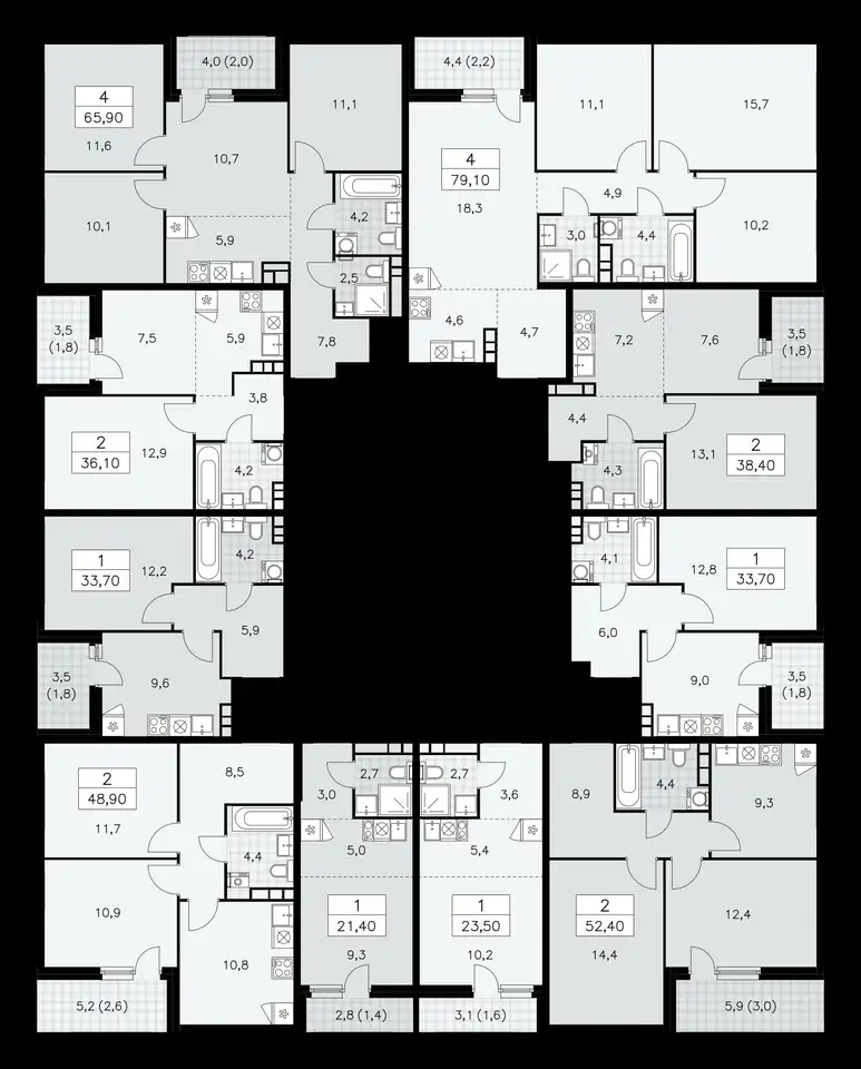 2-х комнатная квартира, 38,40 м², 11 эт., ЖК Дзен кварталы, фотография 1