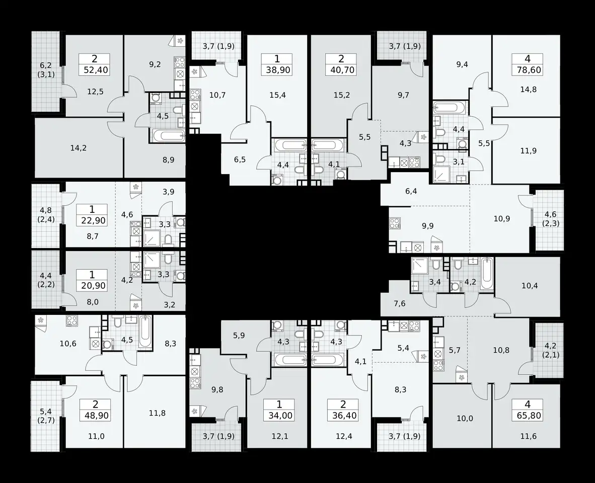 2-х комнатная квартира, 35,80 м², 13 эт., ЖК Деснаречье, фотография 1