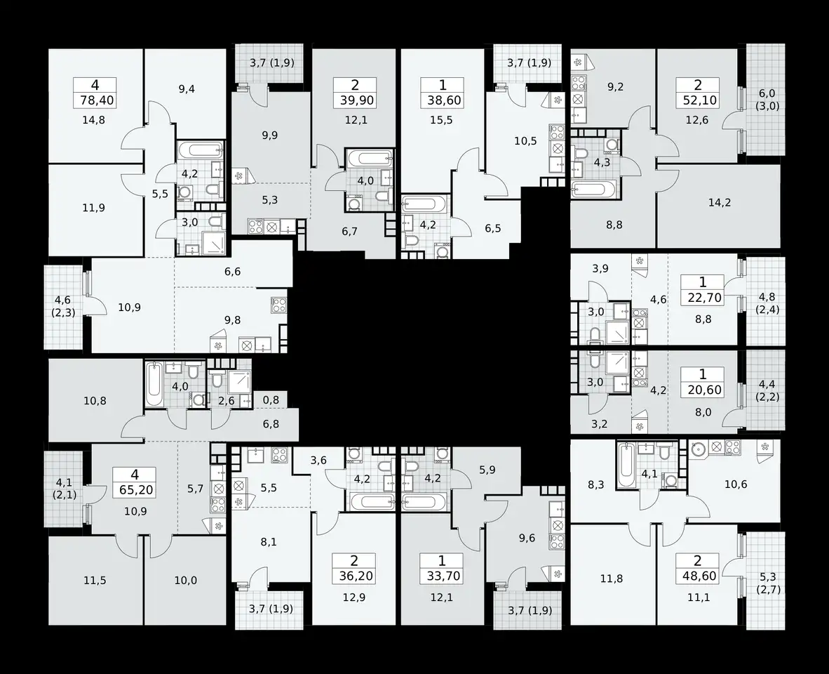 3-х комнатная квартира, 65,20 м², 6 эт., ЖК Скандинавия, фотография 1