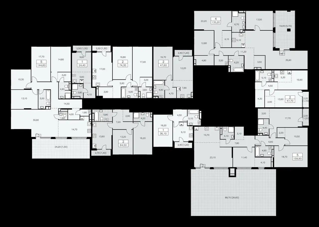 1-но комнатная квартира, 47,60 м², 16 эт., ЖК Дом на Зорге, фотография 1