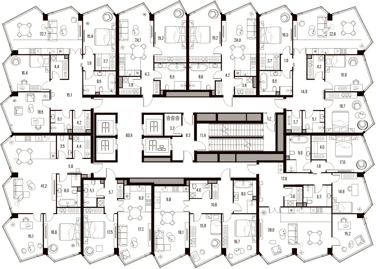 2-х комнатная квартира, 55,10 м², 17 эт., ЖК HIGH LIFE Летниковская 11, Хай Лайф, фотография 2