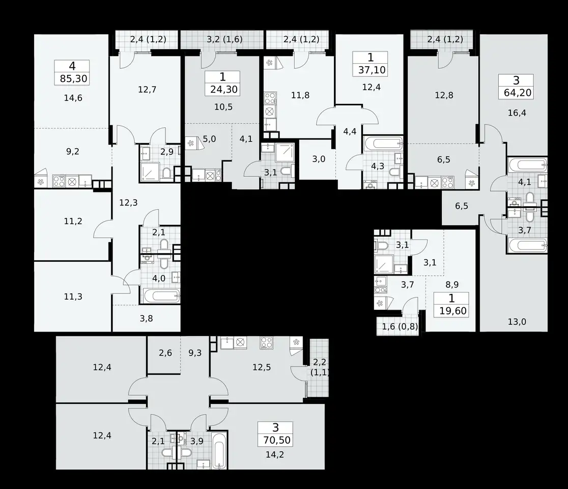 1-но комнатная квартира, 36,70 м², 14 эт., ЖК Деснаречье, фотография 1