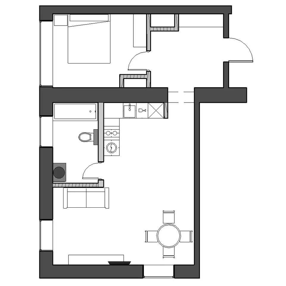 2-х комнатная квартира, 49,60 м², 3 эт., ЖК Парковая Лофт, фотография 1