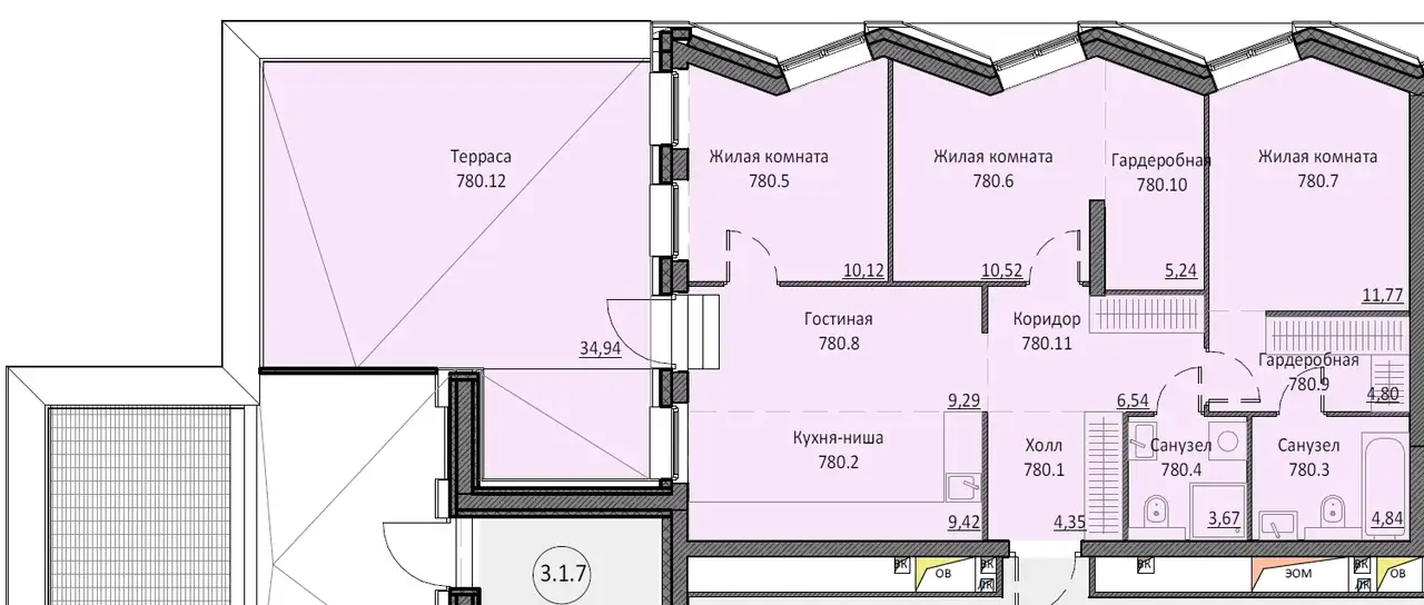 Продам апартаменты, 114,00 м², 13 эт., ЖК Инсайдер, фотография 2