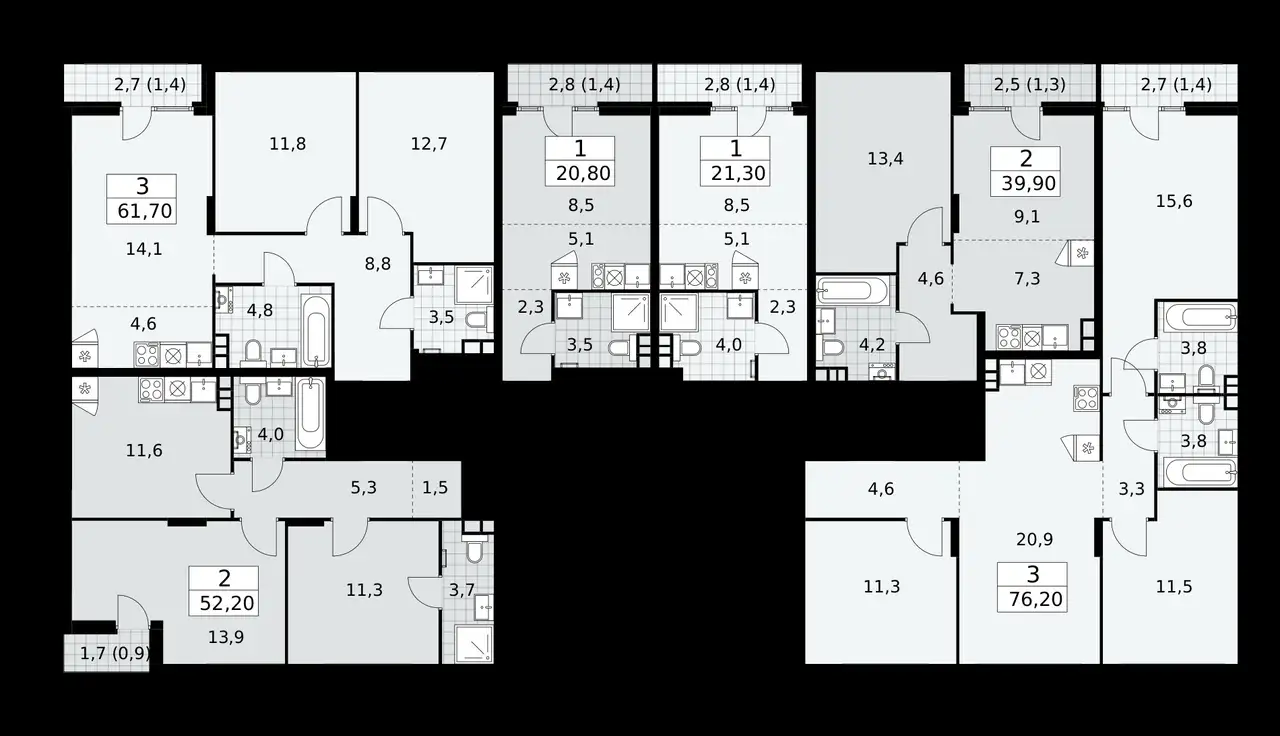 2-х комнатная квартира, 52,00 м², 6 эт., ЖК Деснаречье, фотография 1